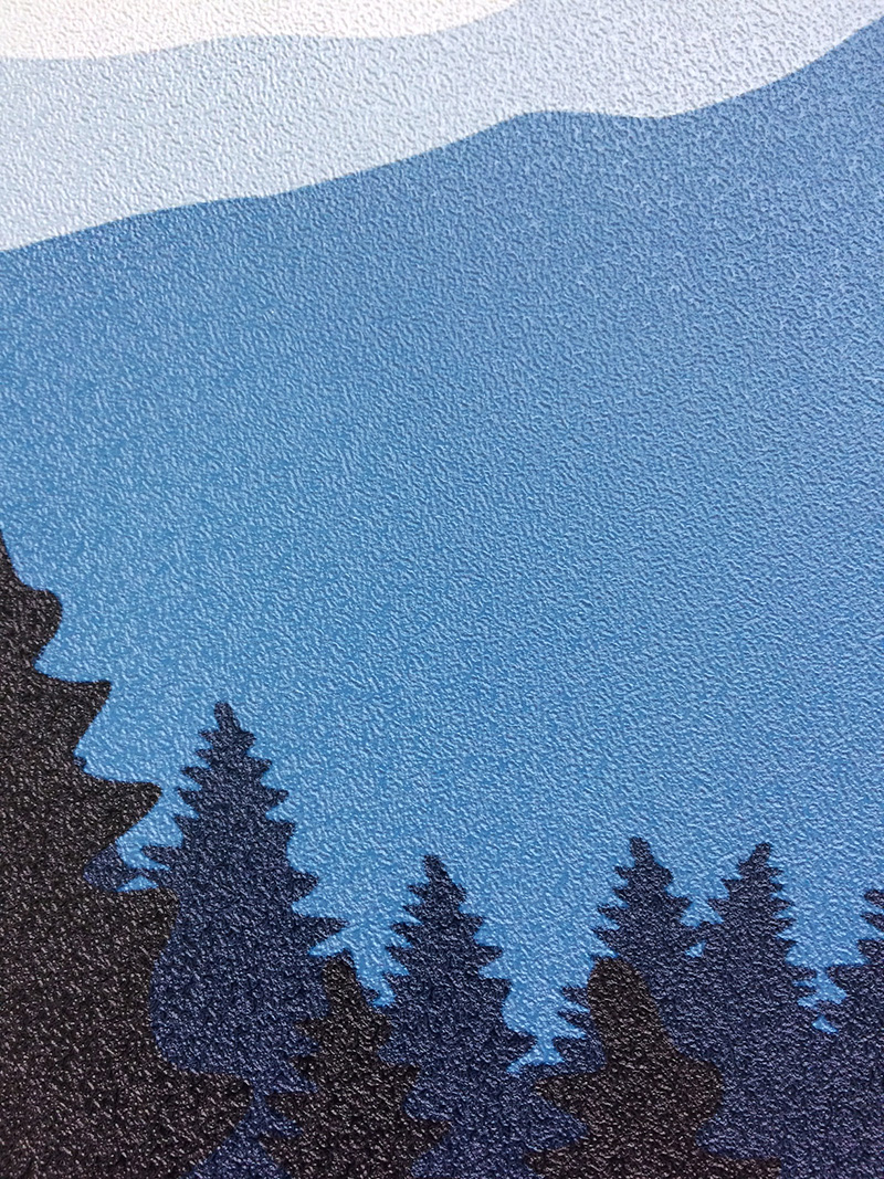фото текстура фотообоев песок с печатью горы, фотообои в синих тонах  фото, дизайн стикерс фотообои природа