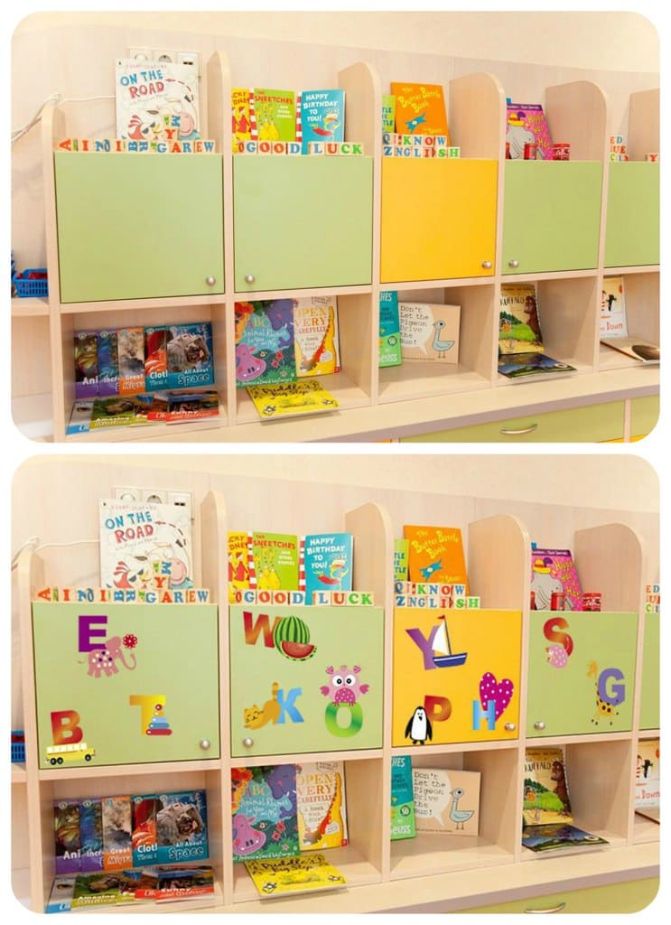 фото наклейка алфавит на мебель