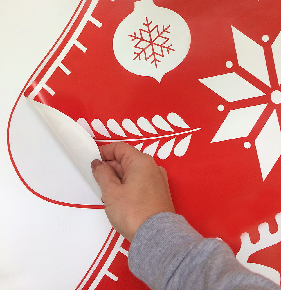 новорічний декор, наклейка фото, дід мороз фото