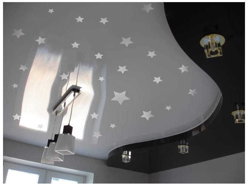 наклейки звезды фото, звезды на потолке фото, декор потолка звездами фото, звездное небо на потолке фото