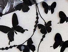 3D бабочки черные фото, объемные бабочки на стены фото