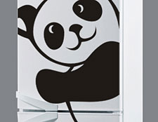 наклейки на холодильник панда фото, прикольная наклейка на холодильник панда фото,