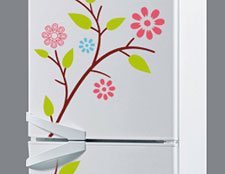 Декор для холодильника цветущая ветка фото, наклейка на холодильник ветка фото,