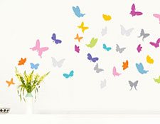 наклейки бабочки фото, бабочки на стены фото, интерьерные наклейки бабочки фото, наклейки на обои бабочки фото