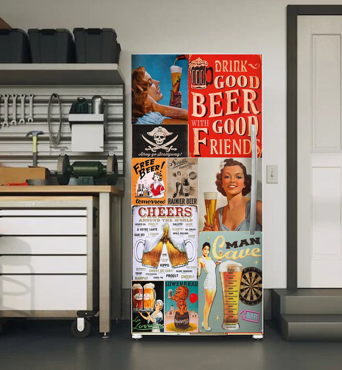 наклейка на холодильник ретро этикетки фото, наклейка на холодильник винтаж фото, наклейка на холодильник ретро плакаты фото, пивные этикетки наклейка