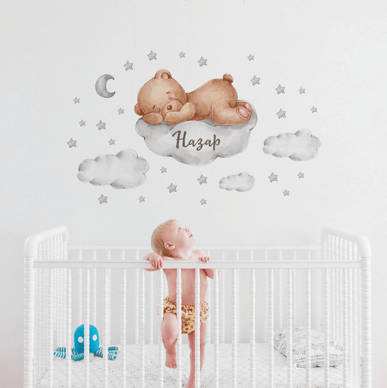 вінілова наклейка Ім'я хлопчика, наклейка для хлопчика з ім'ям, наклейка на стіну з ім'ям для хлопчиків, вінілова наклейка, дитяча наклейка в команту хлопчика, наклейка дитяча над ліжечком, наклейка для спальні хлопчика фото