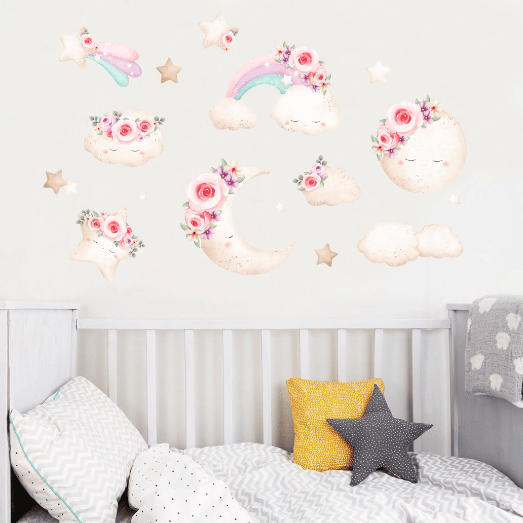 наклейки в детскую фото, наклейки на стену в детскую облака фото, наклейки радуга фото, наклейка планета фото, наклейки звездочки фото, наклейка месяц фото, оформление детской фото, декор детской фото, дизайн детской фото, интерьерные наклейки фото, наклейки на стены фото, наклейки на стены облака фото, виниловые наклейки в детскую фото, наклейки в комнату девочки фото, наклейки для девочек фото, декор для спальни фото, акварельные наклейки на стену фото, наклейки на обои фото, детские наклейки на мебель фото, эстетический декор детской фото, стикеры на стену облака и звезды фото