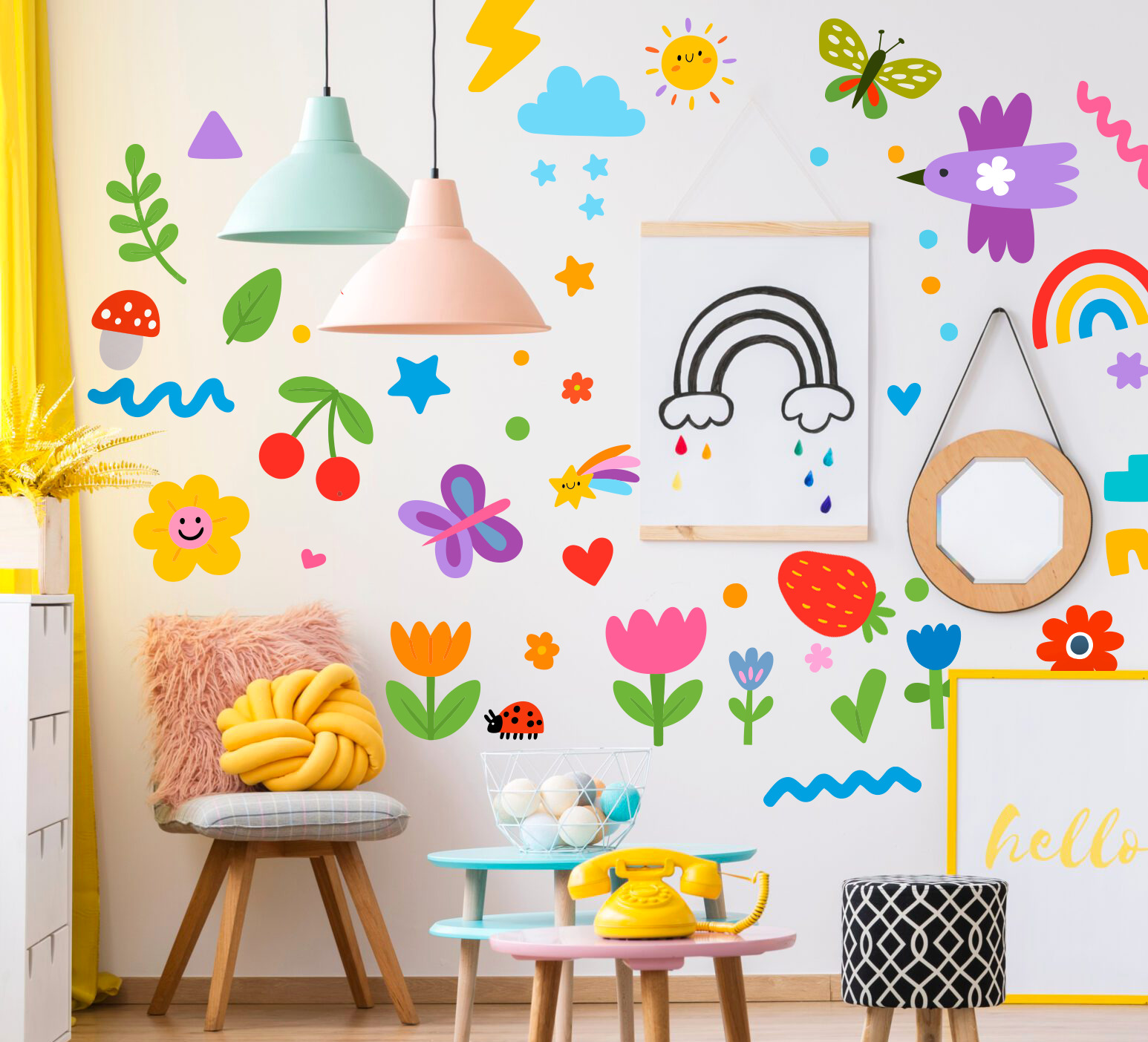 наклейки на стіни дитячі фото, набір вінілових наліпок фото, декор для дитячої кімнати фото, дитячі наклейки на вікна фото, декор для дитячого садочка фото, оформлення класу початкової школи фото, наклейки в ігрову кімнату фото, наклейки веселка та квіти фото, набір наклейок мікс фото, весняний декор вітрин фото, яскраві наклейки для школи фото, сучасні інтер'єрні наклейки фото, вініловий декор для меблів фото, наклейка райдуга на стіну фото, дитячі наклейки квіти фото, наклейки пташки на скло фото, вінілові наклейки фрукти фото, декоративні сонечка наклейки фото, наклейки метелики для дітей фото, великий набір інтер'єрних наклейок фото, наклейки для раннього розвитку фото, декор стін у кабінеті початкових класів фото, наклейки на шафки в садочок фото