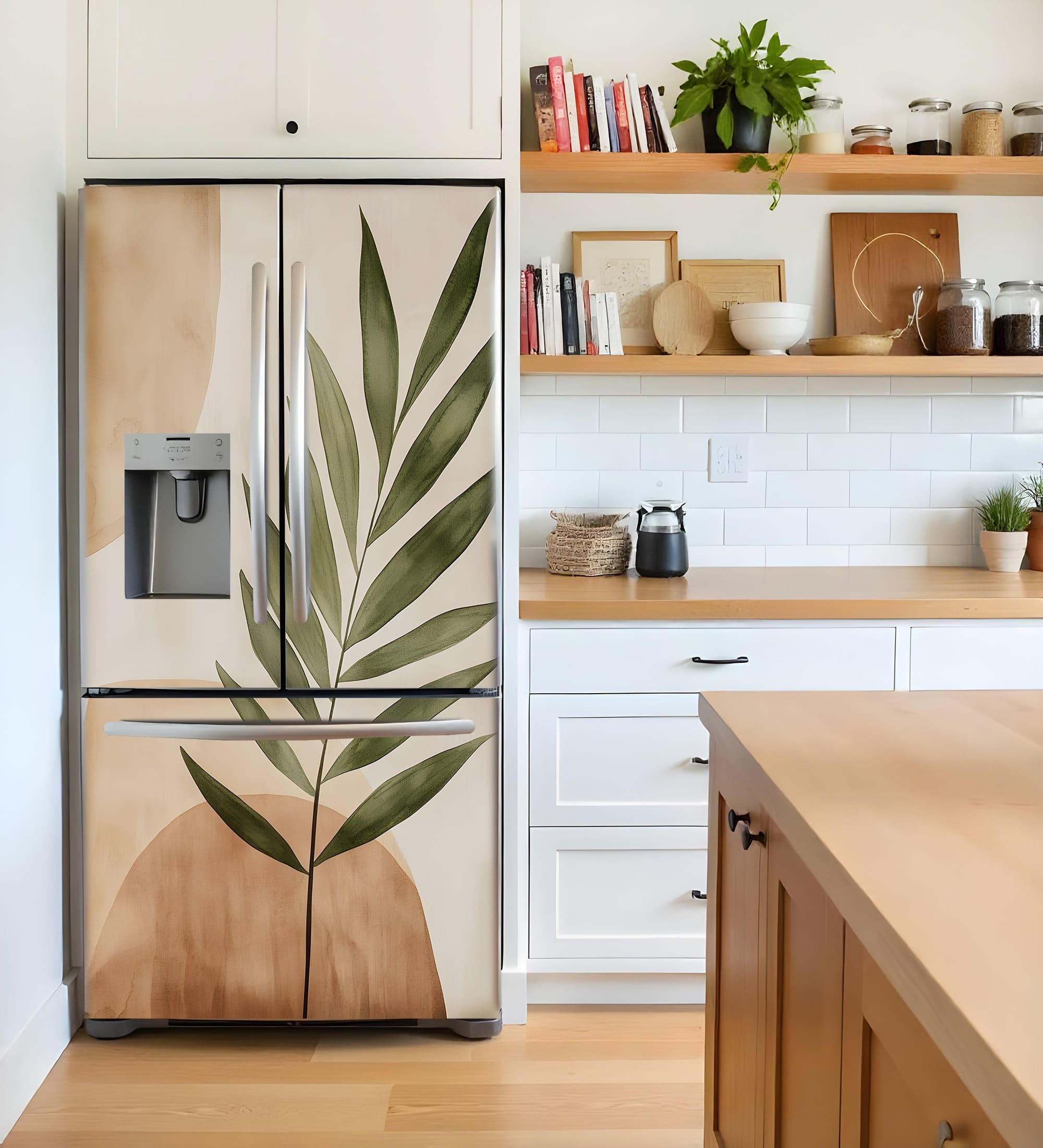 наклейка на холодильник фото, наліпка на холодильник фото, вінілова наклейка на холодильник фото, наклейка на холодильник листя пальми фото, наліпка на холодильник пальмове листя фото, наклейка на холодильник за індивідуальними розмірами фото, наліпка на холодильник під замовлення фото, купити наклейку на холодильник листя фото, вінілова наклейка за вашими розмірами фото, наклейка на холодильник тропічне листя фото, фотошпалери на холодильник листя пальми фото, вінілові фотошпалери на холодильник фото, наклейка на двері листя пальми фото, наліпка на двері пальмове листя фото, реставрація холодильника наклейкою фото, інтер'єрна наклейка листя пальми фото, вологостійка наклейка на холодильник пальма фото, якісний друк наклейок на холодильник фото, вініл на холодильник листя пальми фото, фотошпалери самоклейка на двері та холодильник фото