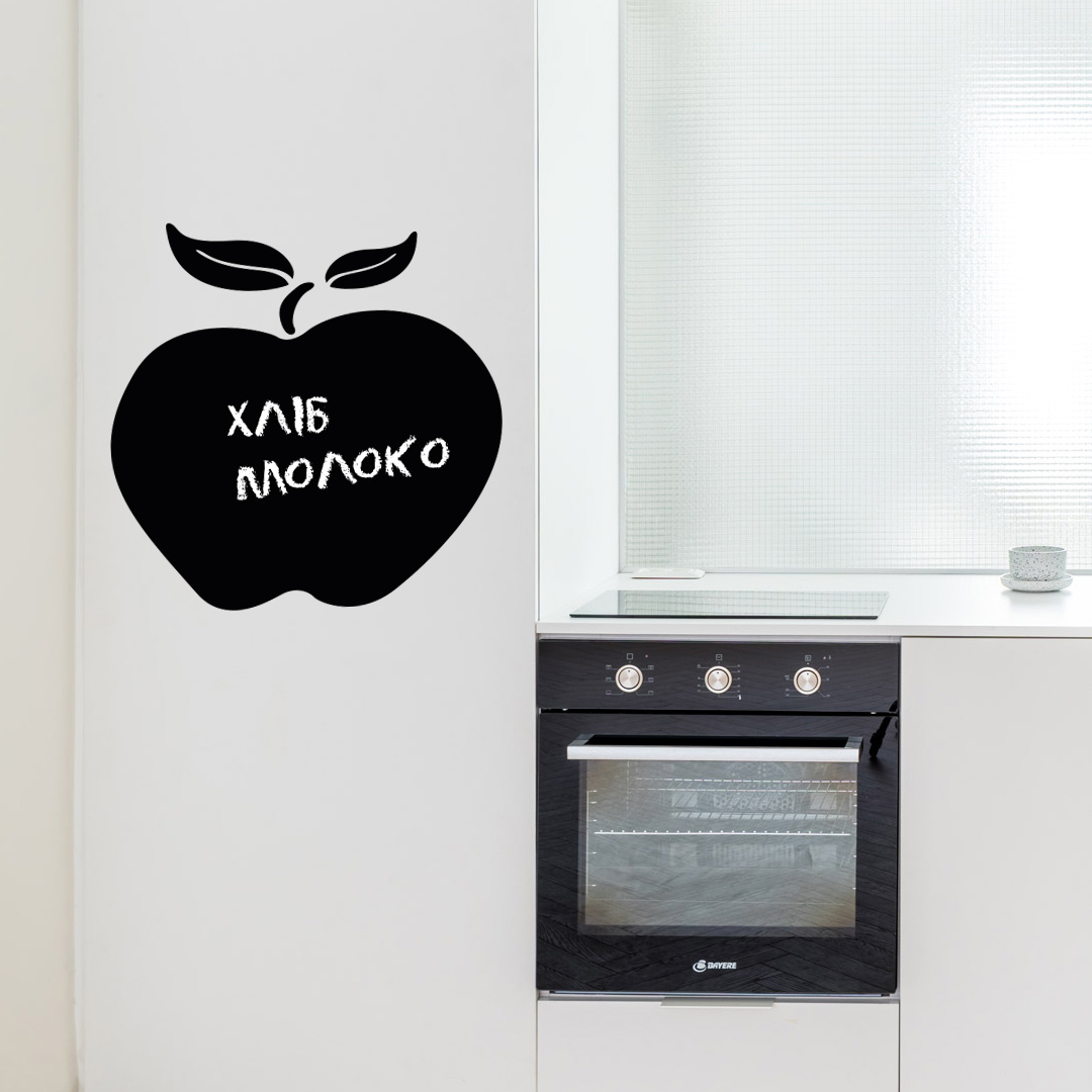 Наклейка для записей на кухню Яблоко фото, наклейка на кухню яблоко фото, наклейка на стены яблоко фото