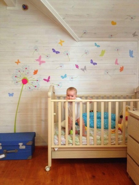 фото наклейка яскрава кульбаба в дитячу кімнату DesignStickers